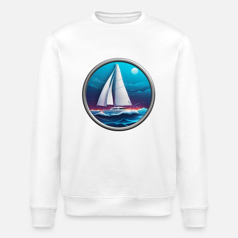 Auf dem Wasser - Stanley/Stella Unisex Bio-Sweatshirt ROLLER - Weiß