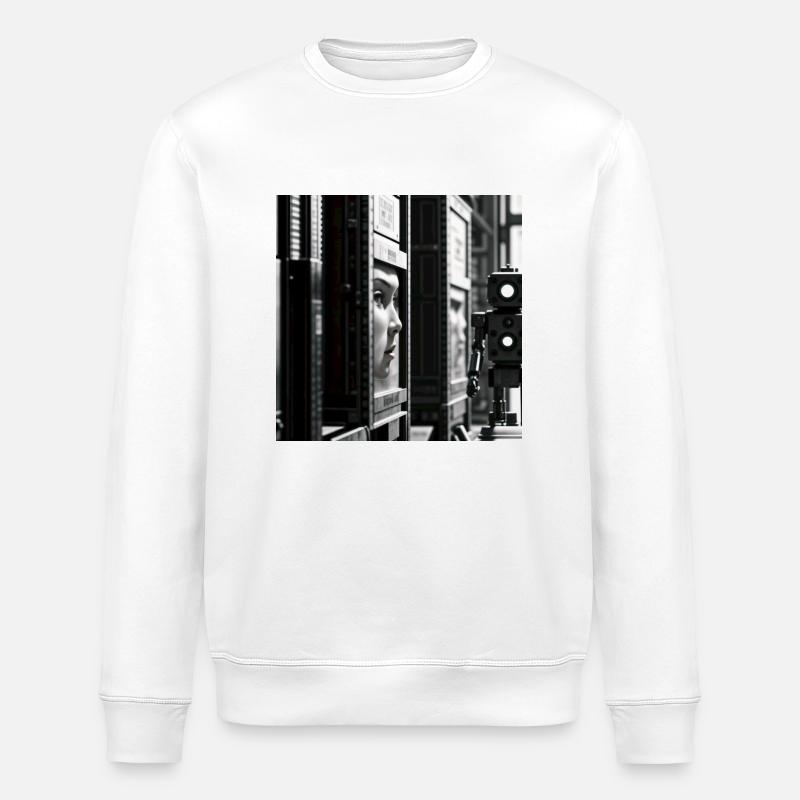 Roboter 1 - Stanley/Stella Unisex Bio-Sweatshirt ROLLER - Weiß