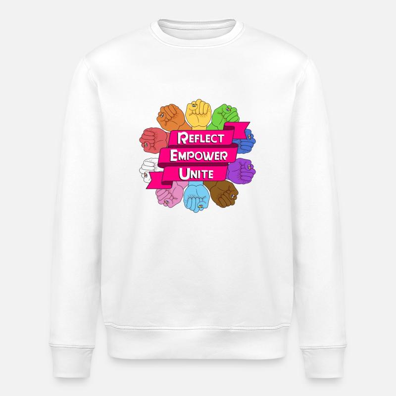 reflect empower unite - Stanley/Stella Unisex Bio-Sweatshirt ROLLER - Weiß