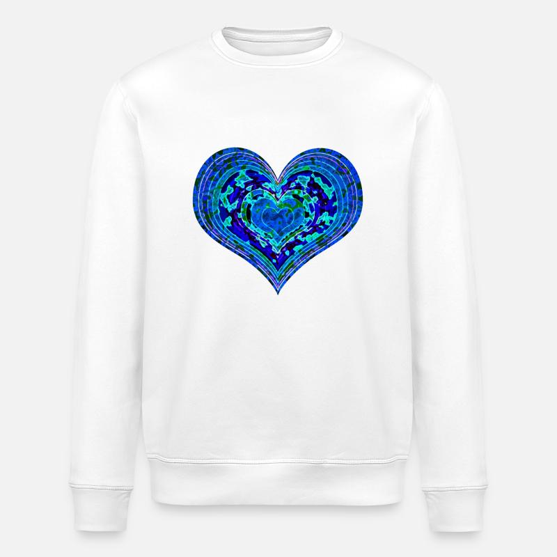 coeur psychédélique - Sweat bio ROLLER Stanley/Stella Unisexe - blanc