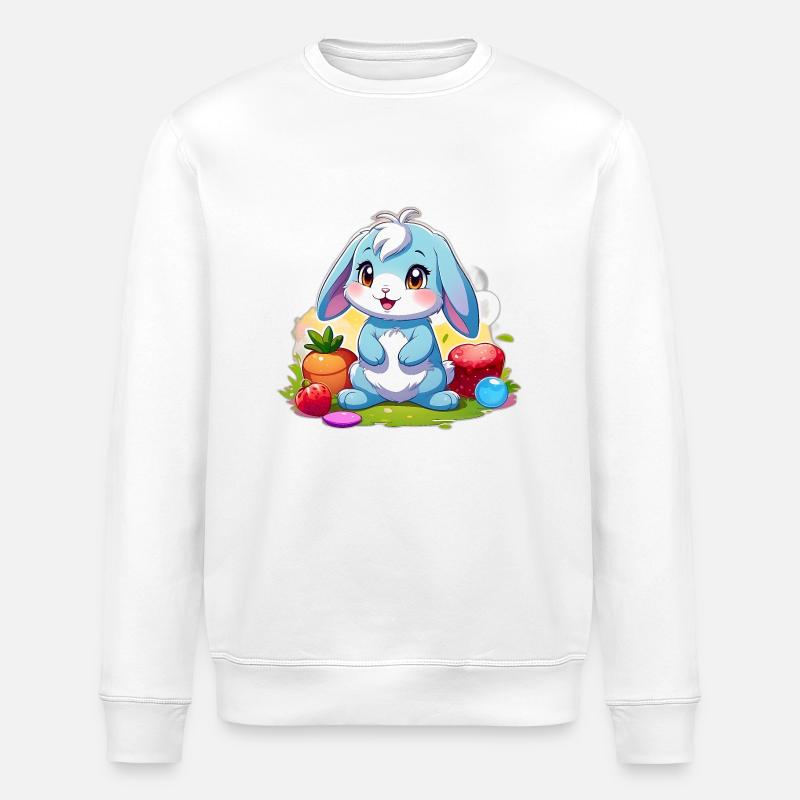 Blauer Hase - Stanley/Stella Unisex Bio-Sweatshirt ROLLER - Weiß