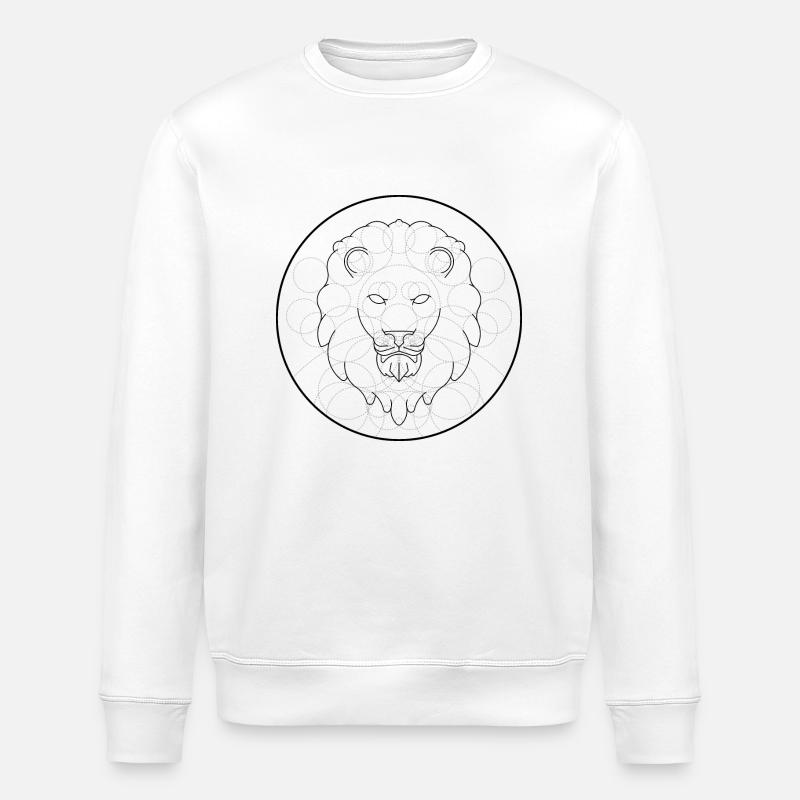 Löwe - Dunkel - Stanley/Stella Unisex Bio-Sweatshirt ROLLER - Weiß