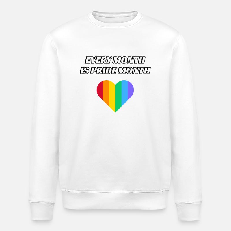 Jeder Monat ist Pride Month - Stanley/Stella Unisex Bio-Sweatshirt ROLLER - Weiß
