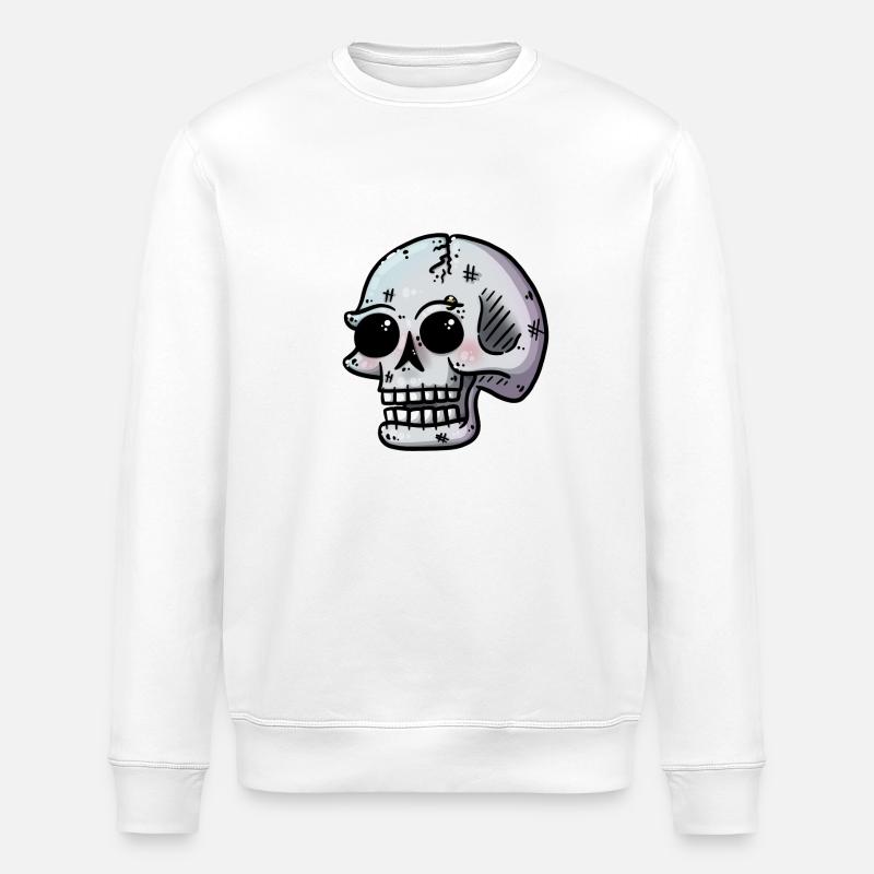 Schädel - Stanley/Stella Unisex Bio-Sweatshirt ROLLER - Weiß