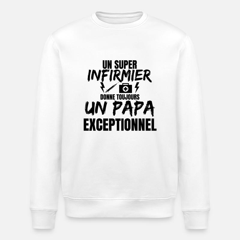 KRANKENSCHWESTER DAD - Stanley/Stella Unisex Bio-Sweatshirt ROLLER - Weiß