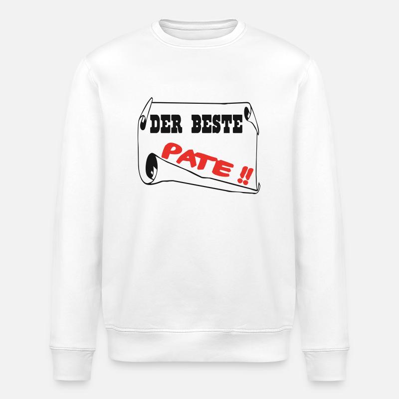 Der beste pate - Stanley/Stella Unisex Bio-Sweatshirt ROLLER - Weiß