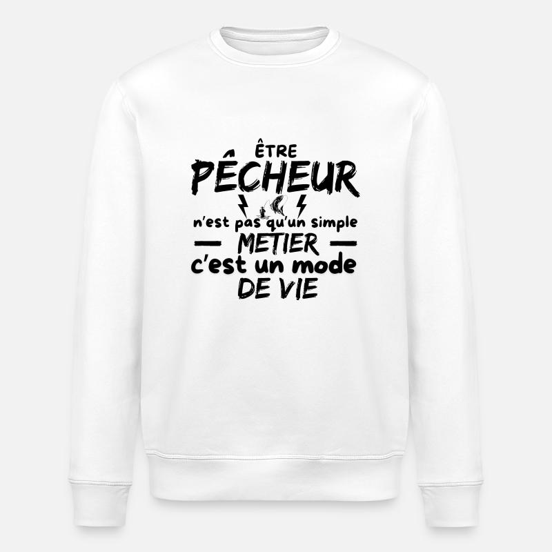 PÊCHEUR - Sweat bio ROLLER Stanley/Stella Unisexe - blanc