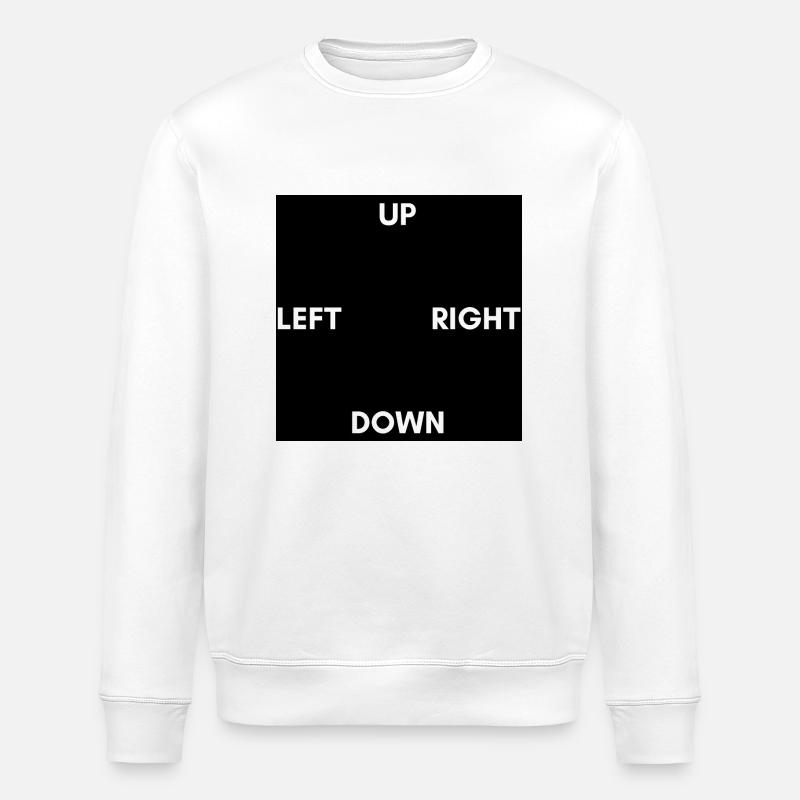 Up Left Right Down - Stanley/Stella ROLLER Unisex Organic Sweatshirt - white
