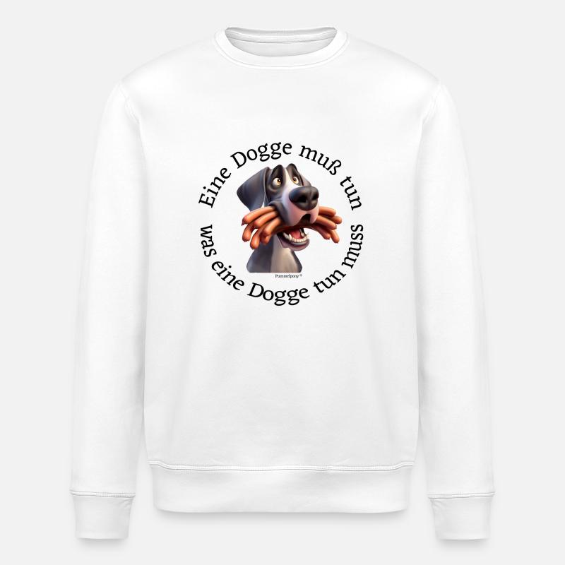NimmersattDogge - Stanley/Stella Unisex Bio-Sweatshirt ROLLER - Weiß