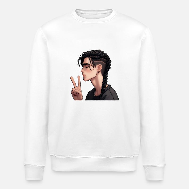 Peace Boys - Stanley/Stella Unisex Bio-Sweatshirt ROLLER - Weiß