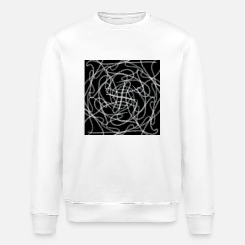Design abstrait noir et blanc - Sweat bio ROLLER Stanley/Stella Unisexe - blanc