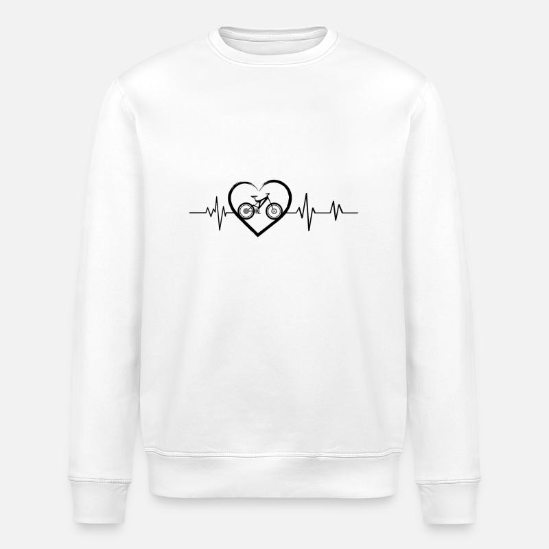 battement de cœur vélo - Sweat bio ROLLER Stanley/Stella Unisexe - blanc
