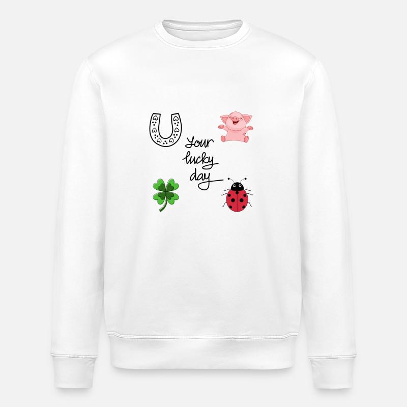 Lucky - Stanley/Stella Unisex Bio-Sweatshirt ROLLER - Weiß