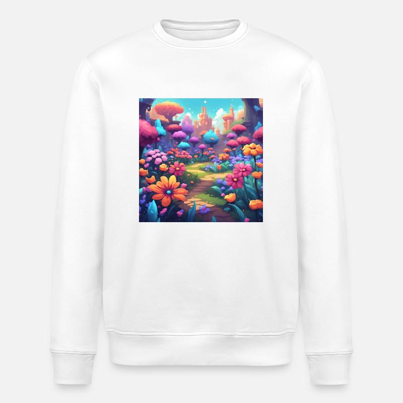 Flowers 2 - Stanley/Stella Unisex Bio-Sweatshirt ROLLER - Weiß