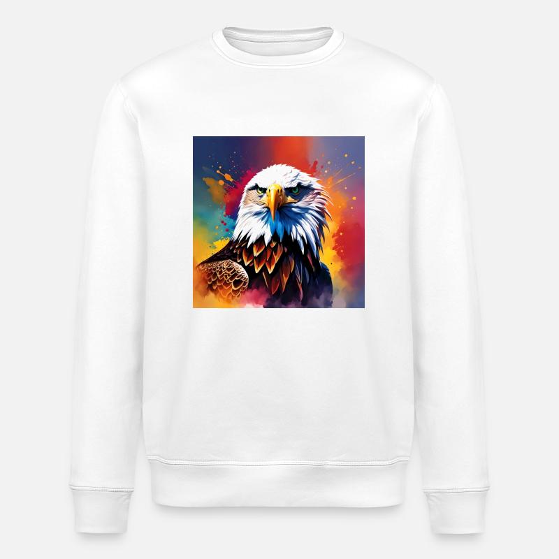 Adler farbig - Stanley/Stella Unisex Bio-Sweatshirt ROLLER - Weiß