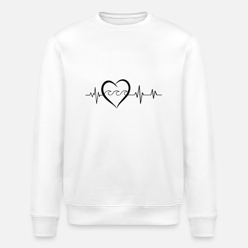 Vage Herzschläge - Stanley/Stella Unisex Bio-Sweatshirt ROLLER - Weiß