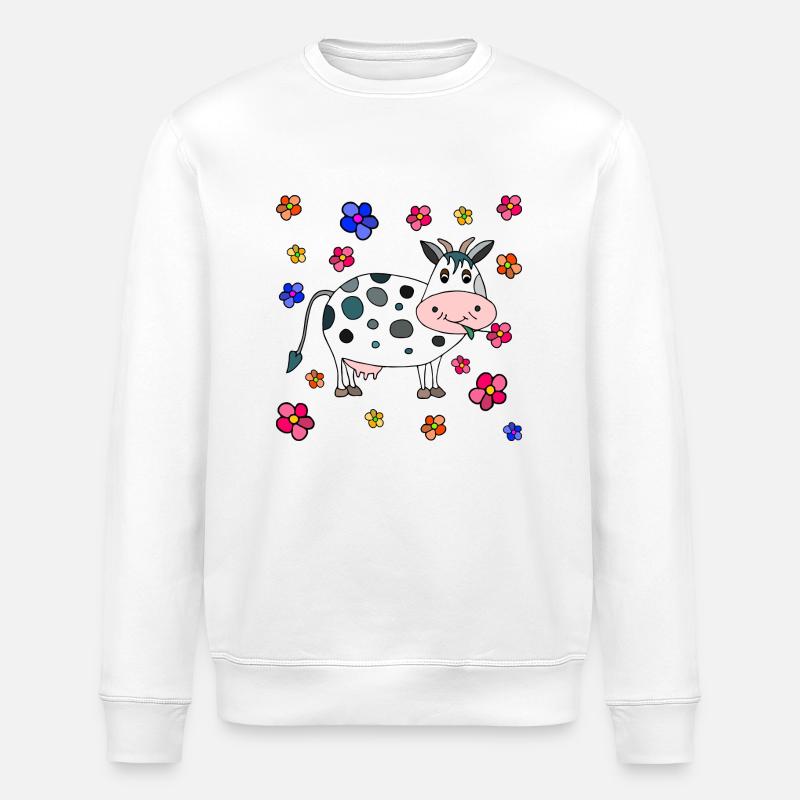 Vache - Sweat bio ROLLER Stanley/Stella Unisexe - blanc