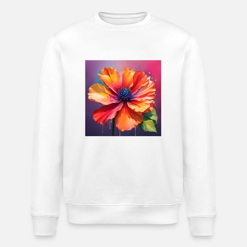 Fleur - Sweat bio ROLLER Stanley/Stella Unisexe - blanc
