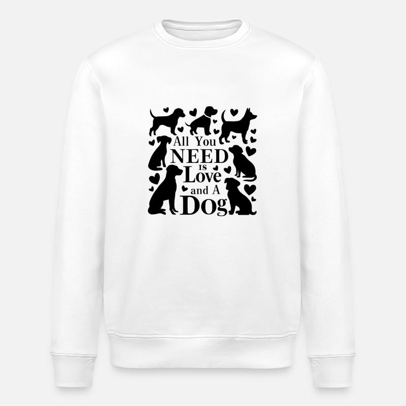 Hündchen - Stanley/Stella Unisex Bio-Sweatshirt ROLLER - Weiß