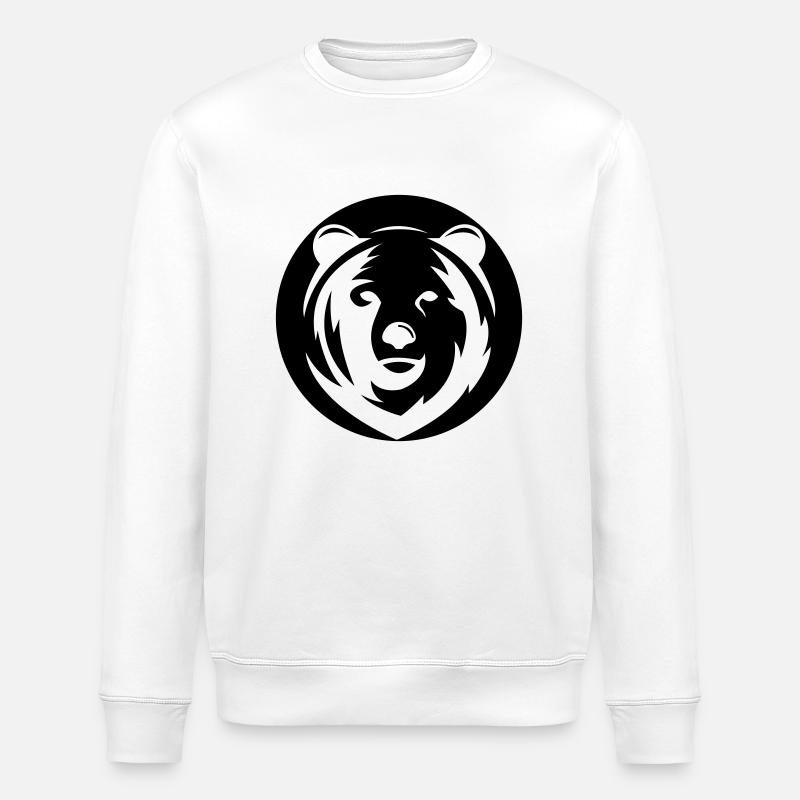 bear - Stanley/Stella ROLLER Unisex Organic Sweatshirt - white