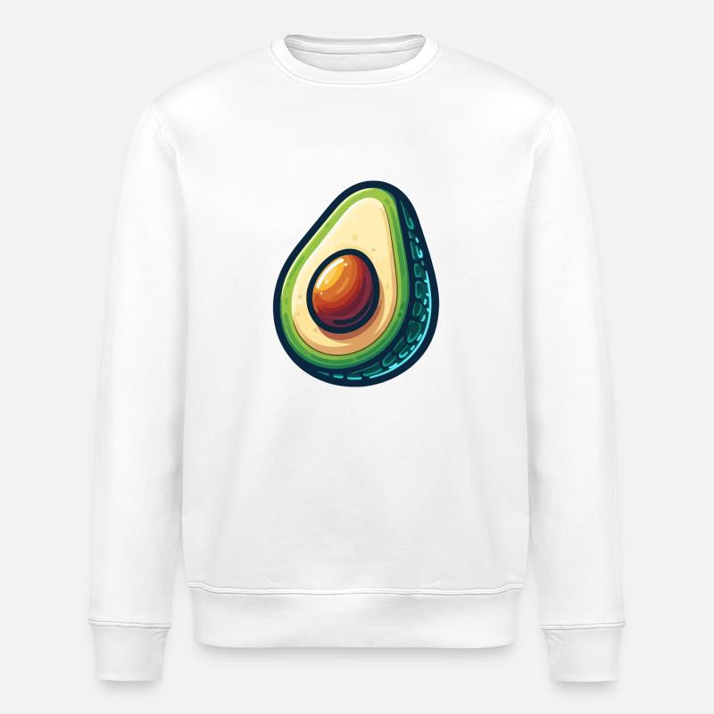 Avocat fruit - Sweat bio ROLLER Stanley/Stella Unisexe - blanc