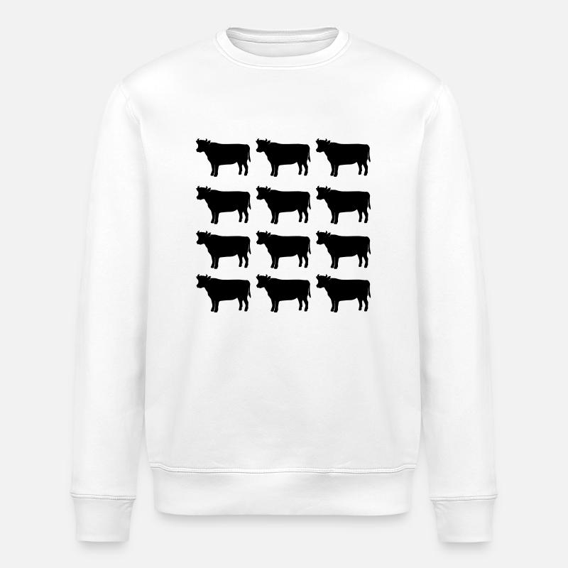 Vache - Sweat bio ROLLER Stanley/Stella Unisexe - blanc