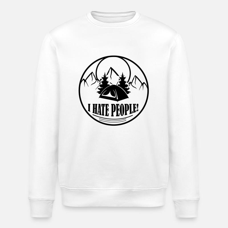 je déteste les gens - Sweat bio ROLLER Stanley/Stella Unisexe - blanc