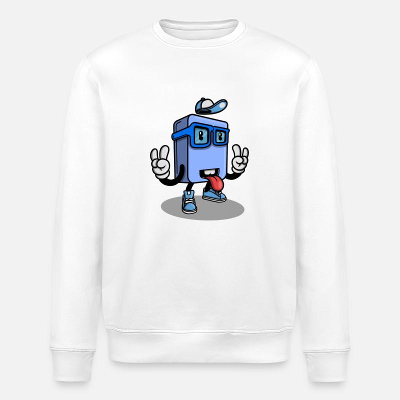 Lustiger Charakter - Stanley/Stella Unisex Bio-Sweatshirt ROLLER - Weiß