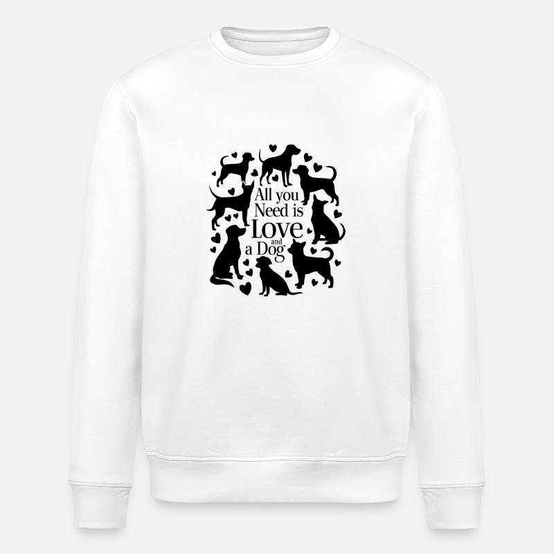 Hündchen - Stanley/Stella Unisex Bio-Sweatshirt ROLLER - Weiß