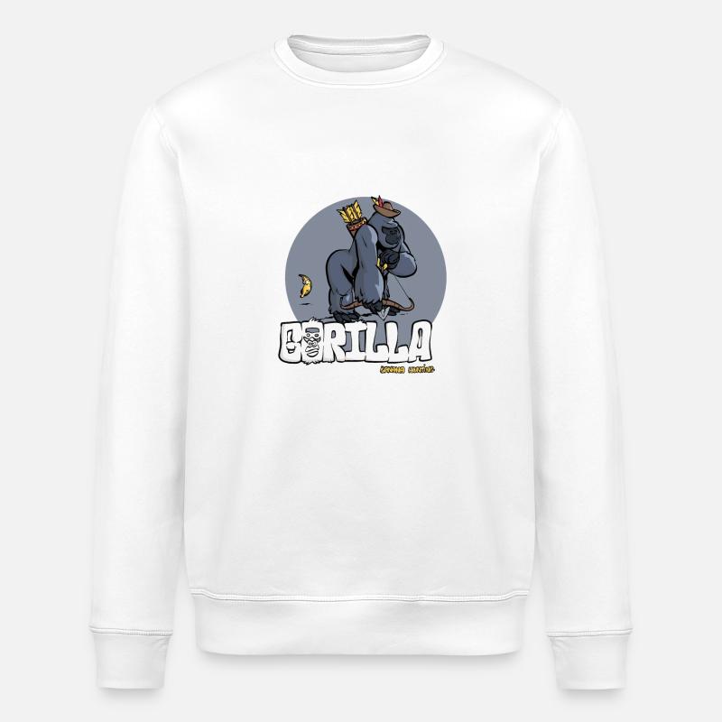Gorilla-Jäger - Stanley/Stella Unisex Bio-Sweatshirt ROLLER - Weiß