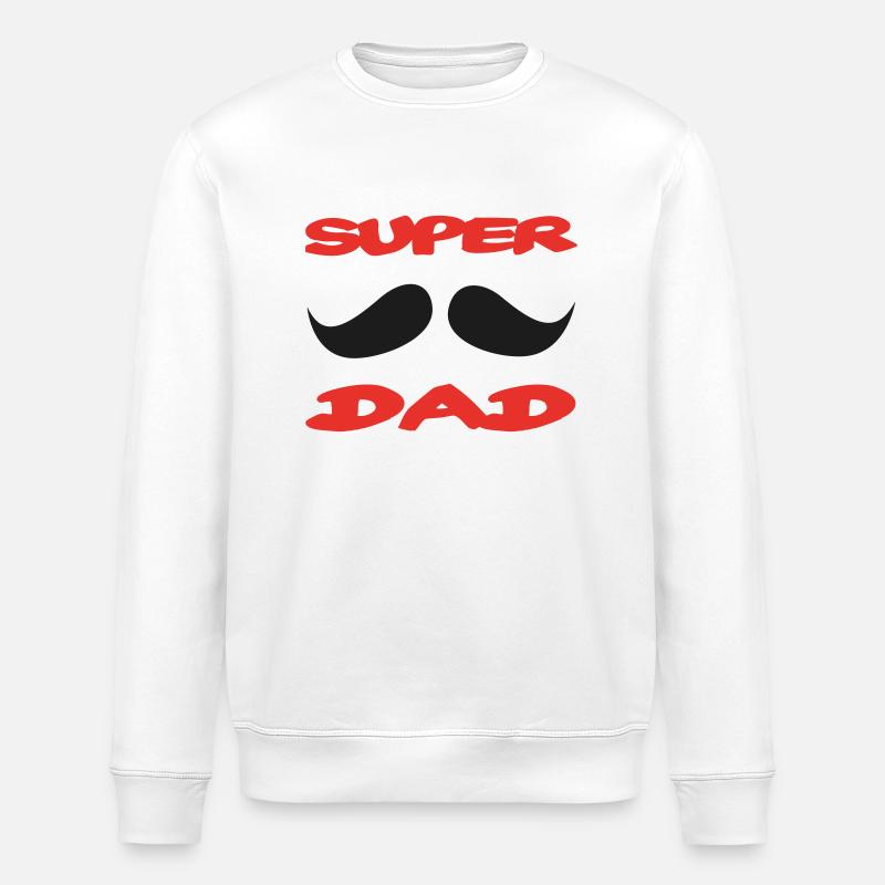 Super-Papa - Stanley/Stella Unisex Bio-Sweatshirt ROLLER - Weiß