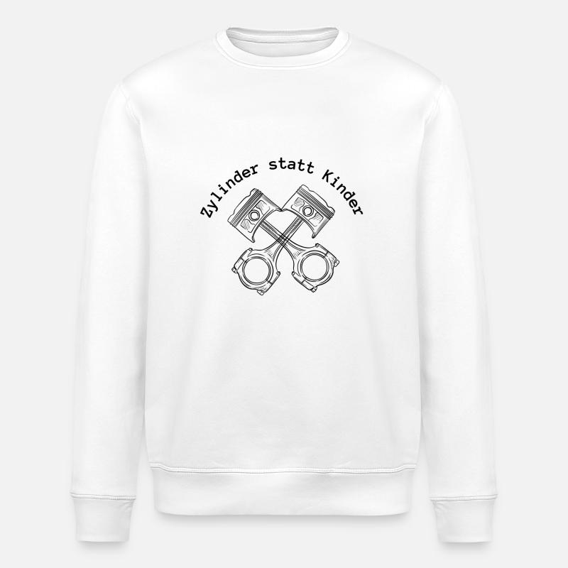 Zylinder statt Kinder - Stanley/Stella Unisex Bio-Sweatshirt ROLLER - Weiß