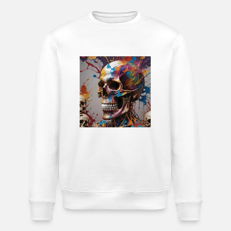 Skullhead - Stanley/Stella Unisex Bio-Sweatshirt ROLLER - Weiß