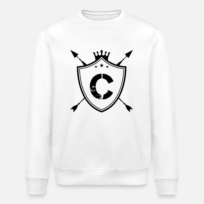 Armoiries C - Sweat bio ROLLER Stanley/Stella Unisexe - blanc