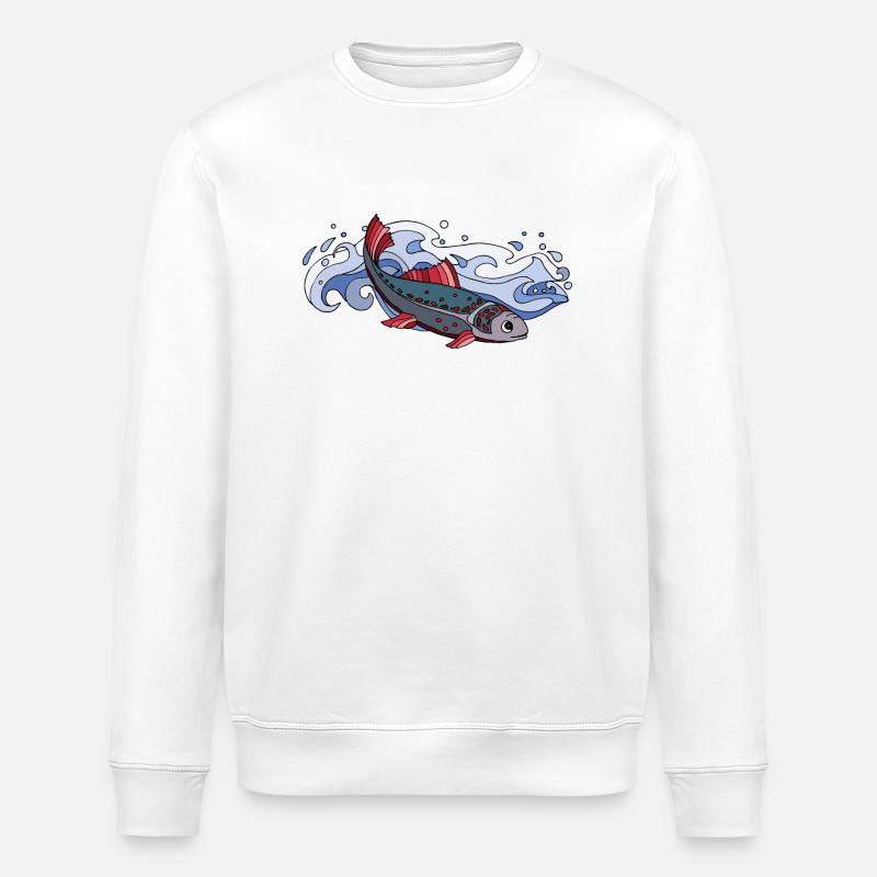 Poisson - Sweat bio ROLLER Stanley/Stella Unisexe - blanc