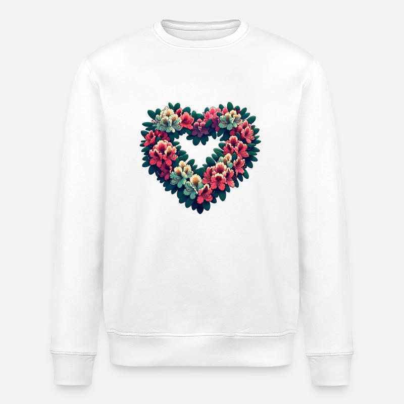 Rhododendron - Stanley/Stella ROLLER Unisex Organic Sweatshirt - white