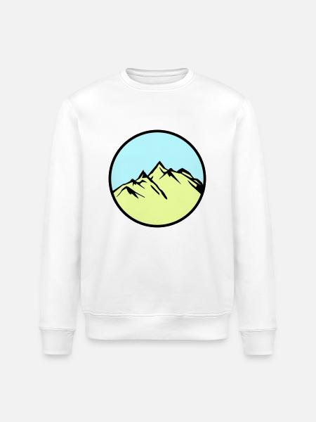 mountains mountains - Stanley/Stella ROLLER Unisex Organic Sweatshirt - white