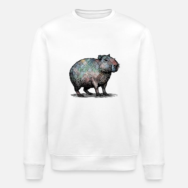 Cabybara - Stanley/Stella Unisex Bio-Sweatshirt ROLLER - Weiß