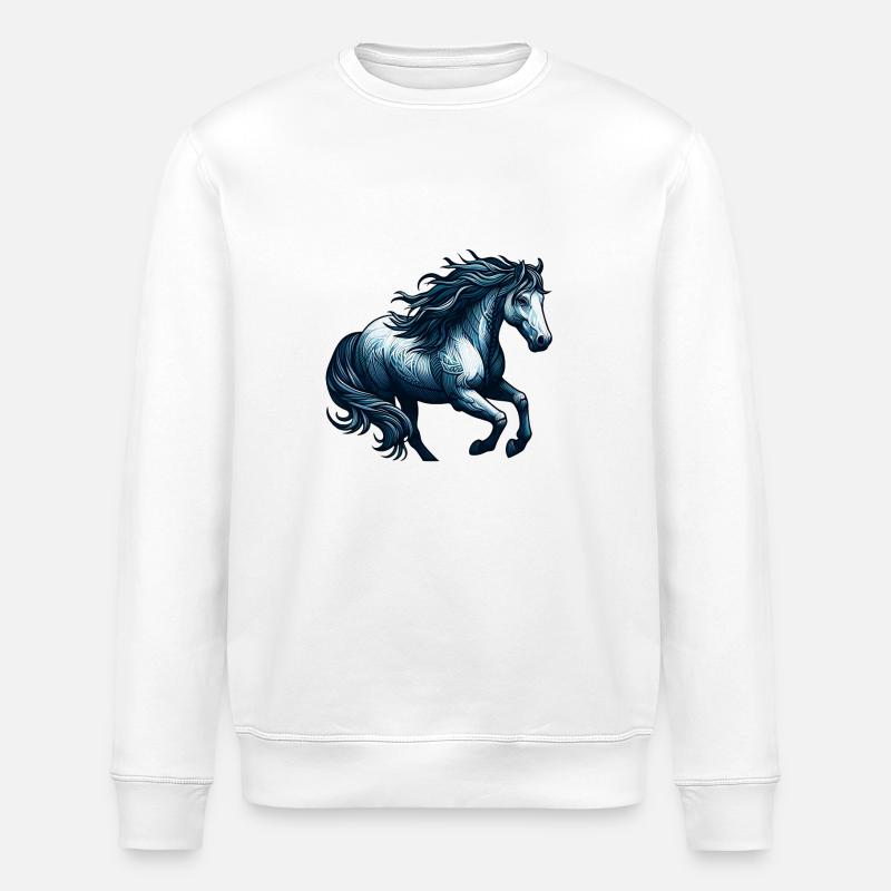 Cheval Poney - Sweat bio ROLLER Stanley/Stella Unisexe - blanc