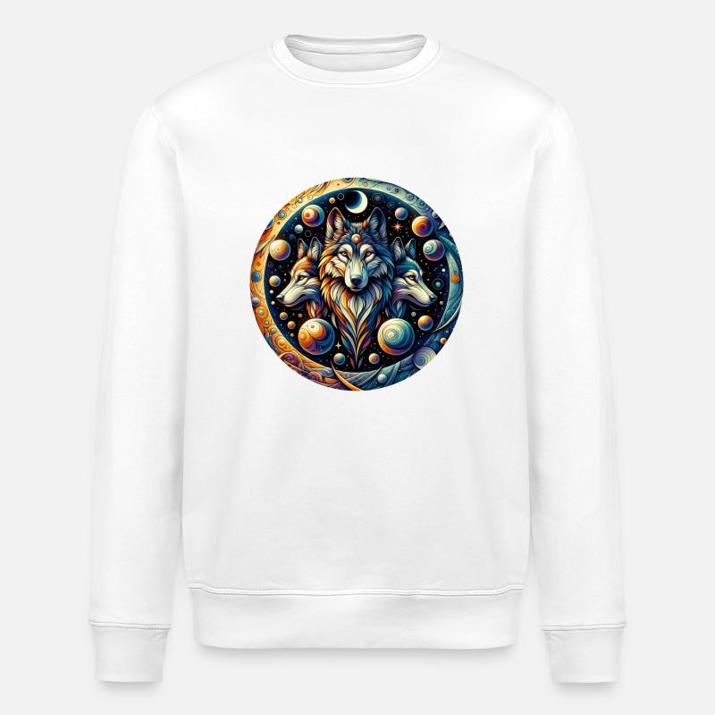 Wolf - Stanley/Stella Unisex Bio-Sweatshirt ROLLER - Weiß