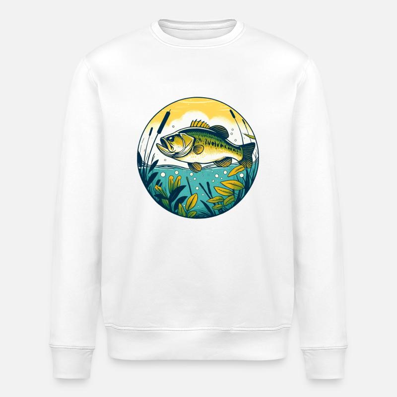 Forellenbarsch - Stanley/Stella Unisex Bio-Sweatshirt ROLLER - Weiß