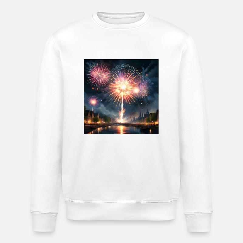 Feuerwerk - Stanley/Stella Unisex Bio-Sweatshirt ROLLER - Weiß