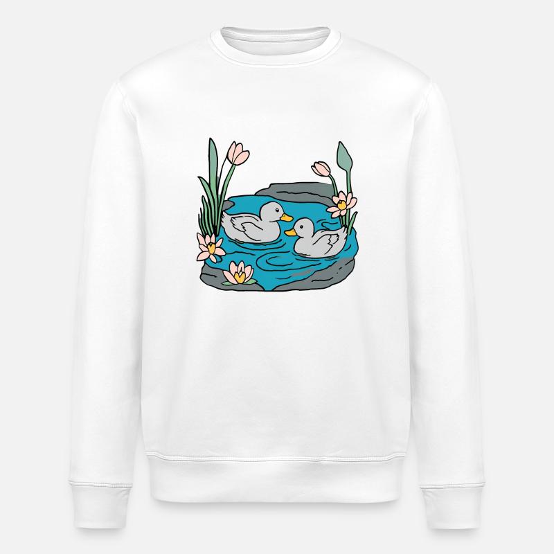 Entchen - Stanley/Stella Unisex Bio-Sweatshirt ROLLER - Weiß