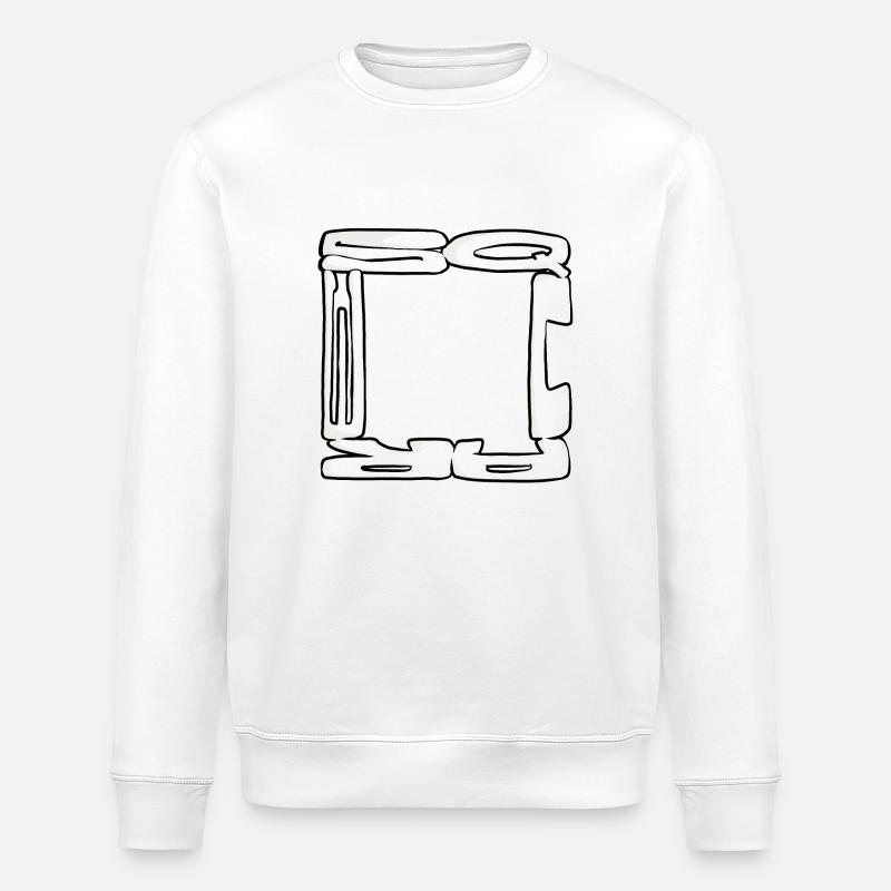 Graffiti carré (noir et blanc) - Sweat bio ROLLER Stanley/Stella Unisexe - blanc