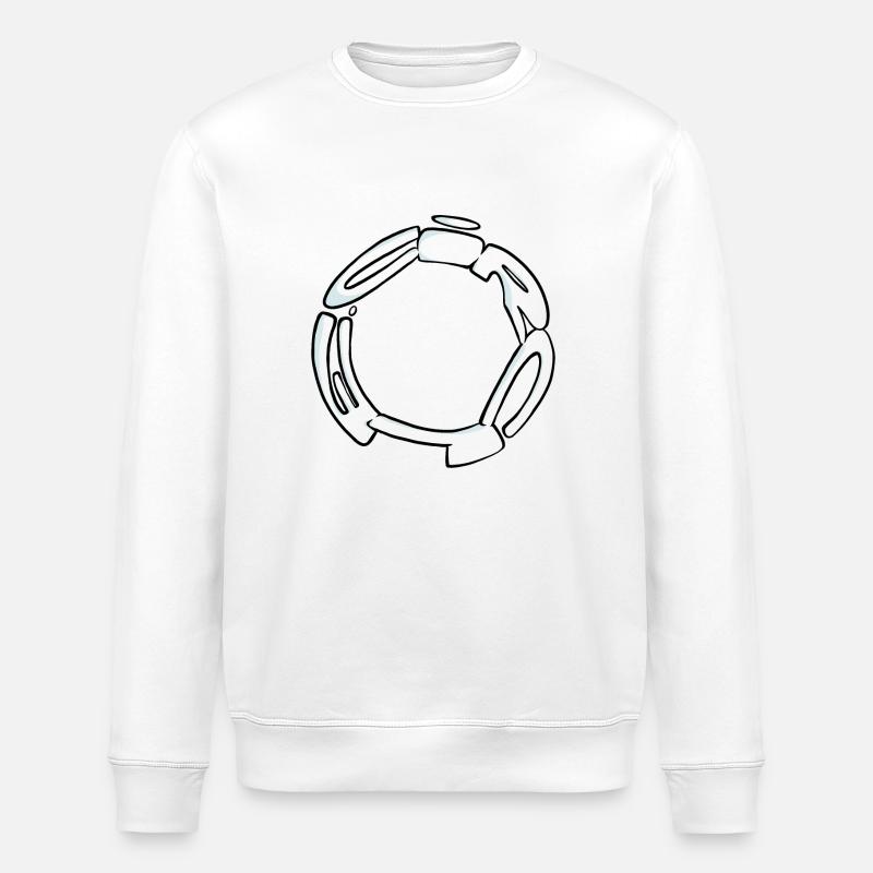 Cercle Graff (noir et blanc) - Sweat bio ROLLER Stanley/Stella Unisexe - blanc