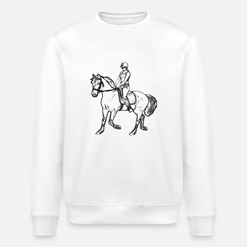 Cheval - Sweat bio ROLLER Stanley/Stella Unisexe - blanc