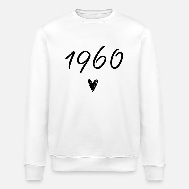 1960 coeur anniversaire - Sweat bio ROLLER Stanley/Stella Unisexe - blanc