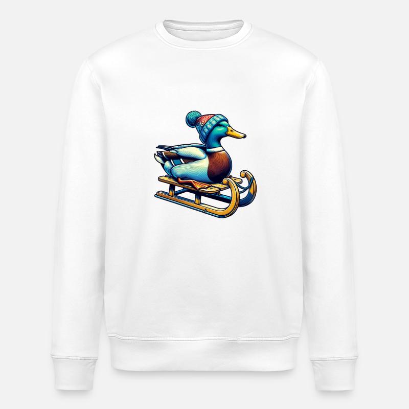 Cool Duck Winter - Sweat bio ROLLER Stanley/Stella Unisexe - blanc