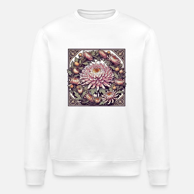 Blumen - Stanley/Stella Unisex Bio-Sweatshirt ROLLER - Weiß