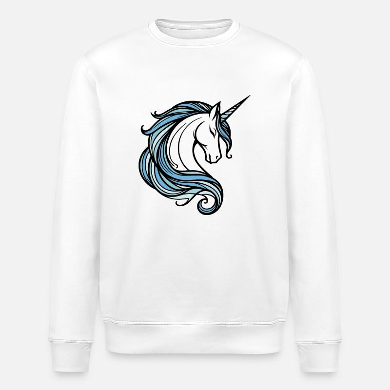 Einhorn - Stanley/Stella Unisex Bio-Sweatshirt ROLLER - Weiß